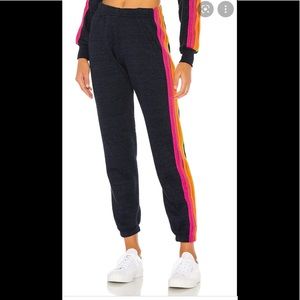 Aviator nation 5 striped sweatpants